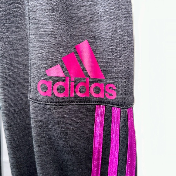 Adidas Youth Black joggers with Pink Trim M 10-12 - Picture 4 of 6